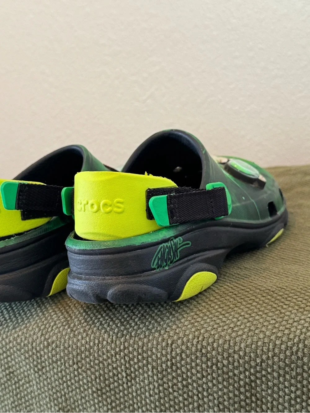 CROCS x Ron English All-Terrain Clog Toddler 'Area 54 - Green Galaxy'